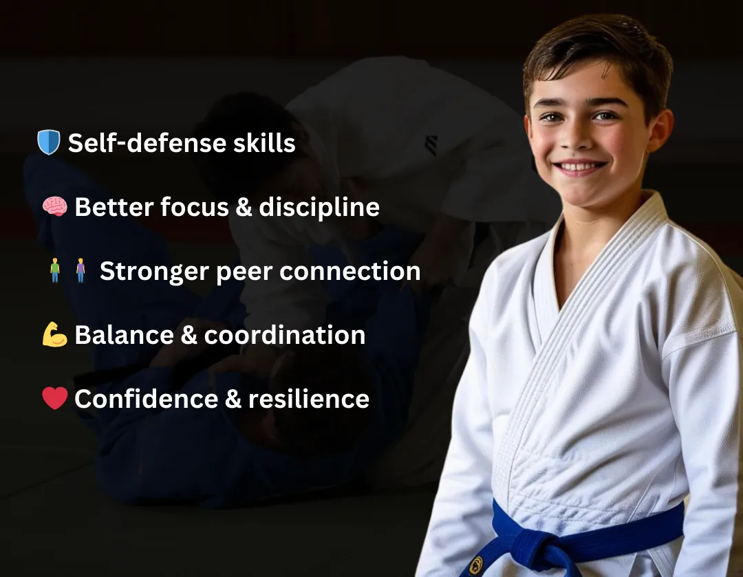 Student performing a Judo throw
